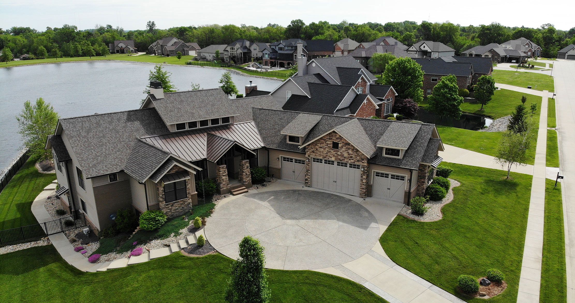 Aerial photo of a home